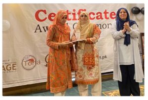 hard working baking and cooking award to naima